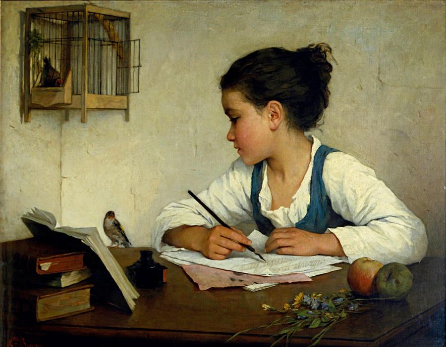 [Imagen: a-girl-writing-the-pet-goldfinch-henriette-browne.jpg]